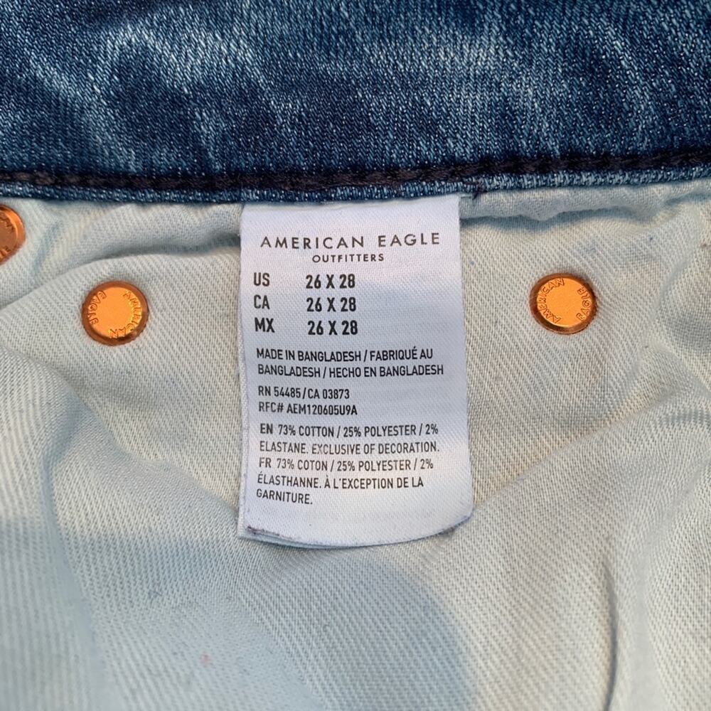 AMERICAN EAGLE Womens Athletic Ne(X)t Level Airflex Jeans - Size 26x28 - Picture 7 of 9